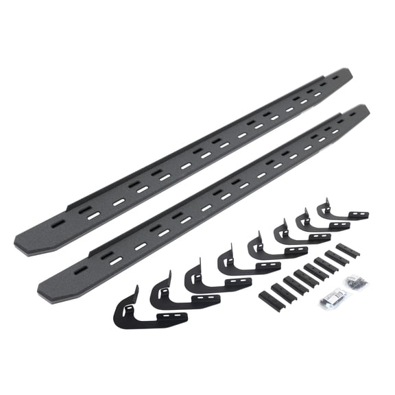 Go Rhino 69605880ST RB30 Slim Line Running Boards with Mounting Bracket Kit For 14-19 GMC, Chevrolet Fits select: 2014-2019 CHEVROLET SILVERADO, 2014-2019 GMC SIERRA