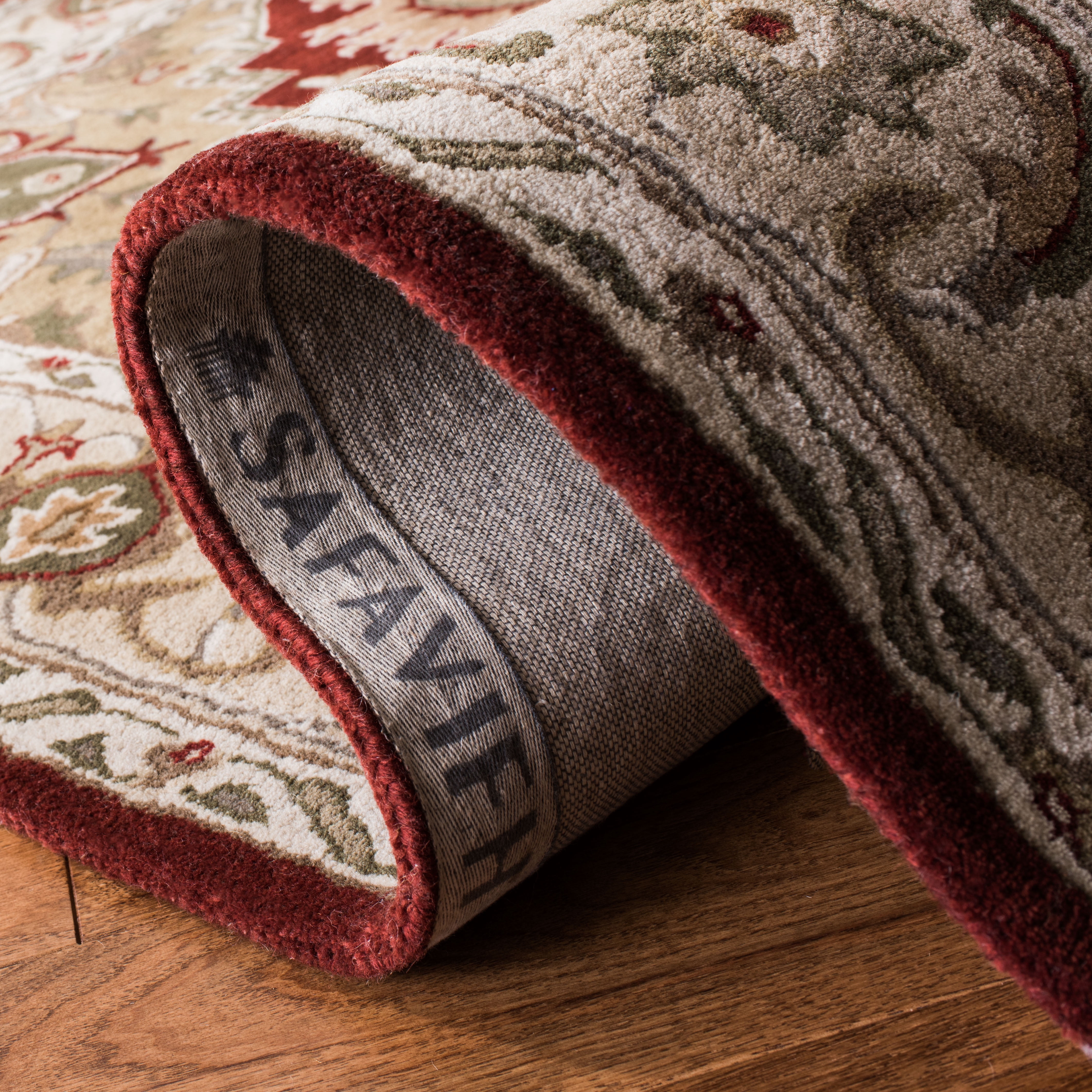 SAFAVIEH Royalty Corine Floral Bordered Area Rug, Red/Beige, 8' x 10'