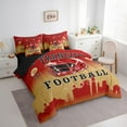 thumbnail image 3 of jejeloiu American Football City Bedding Comforter Set,7 Pieces,San Francisco Full Bedding Set,Rugby Helmet Fitted Sheet Flat Sheet For Boys,Lightweight Room Decoration Reversible, 3 of 7