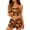Orange, variant on CQXIDFH Pajamas for Women Set Halloween Gothic Print Lettuce Trim Tank Top and Shorts Pajama Set Soft Comfy Pj Sets
