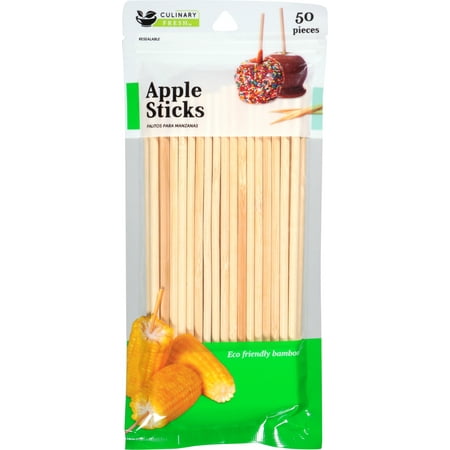

Culinary Elements Bamboo Candy and Caramel Apple Sticks: Great for Cake Desserts and More 50 Sticks 1 Pack