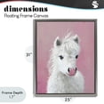 thumbnail image 4 of Stupell Industries Cottage Gentle White Pony Gray Floating Frame Canvas Art, 25 x 31, by The Prints Vibe, 4 of 8