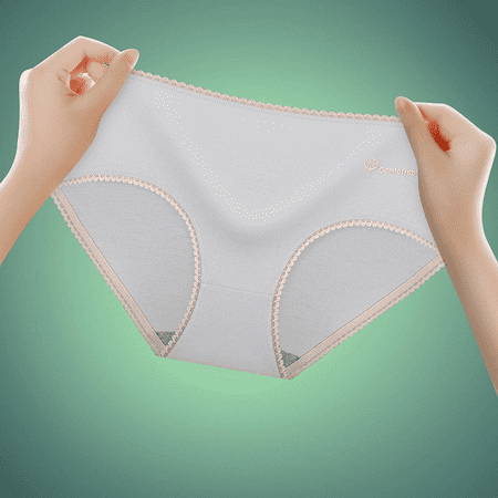 Fulorrnie Seamless Women s Underwear Lace Trim No Show Panties for Everyday Comfort Mid Rise Lace Edge Brief Panty  Light Gray  L