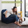 thumbnail image 4 of Majestic Home Goods Indoor Magnolia Wales Bean Bag Kick-it Chair 30 in L x 26 in W x 30 in H, 4 of 6