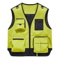 thumbnail image 2 of VBVC Men's Quick Dry Utility Cargo Vest with Multi-Pocket,Lightweight Outdoor Hiking Fishing Work Waistcoat for Men,Yellow,M-4XL, 2 of 7