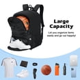 thumbnail image 2 of Bolsa deportiva MoKo, mochila de baloncesto, negra, resistente al agua, 2 of 8