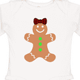 thumbnail image 4 of Inktastic Cute Gingerbread Girl with Red Plaid Bow Boys or Girls Long Sleeve Baby Bodysuit, 4 of 5