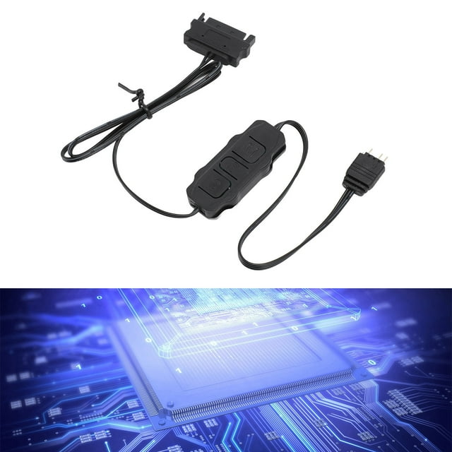 Mini ARGB PC Fans Controller Kit, 5V 3Pin ARGB Connector Light Stripe Remote Controller, Power Supply Computer ARGB Fans Hub Control