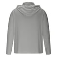 thumbnail image 4 of Lumeqa Men's Sun Protection Hoodie UPF 50+ Fishing Hiking Shirt UV Shirts with Mask for Men Long Sleeve Lightweight Gray M, 4 of 5