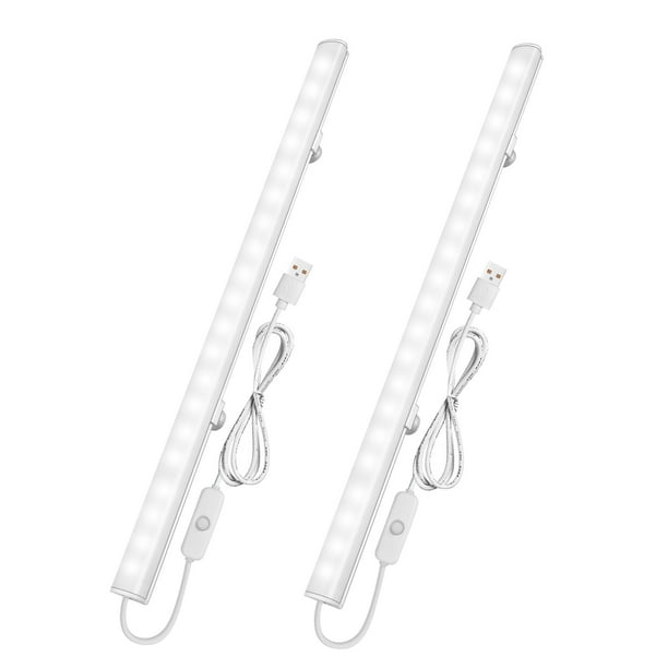 2pcs Under Lighting, EEEkit 11.8" USB Closet Light 20 LED Night Light Bar for Counter