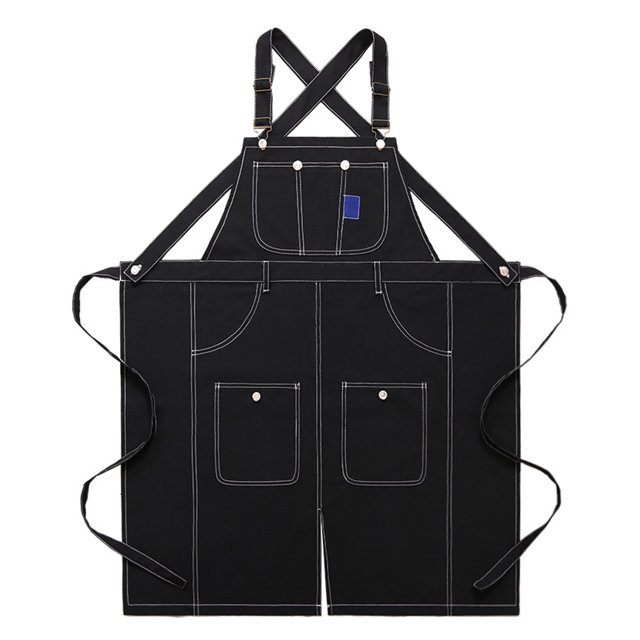 Delantal de chef Dinheiro, delantal ajustable con espalda cruzada de lona para hombres y mujeres, delantal de trabajo, cocina