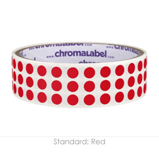 3/4 Inch Round Color-Code Dot Stickers - 1200 Per Roll, Yellow, Permanent Adhesive For Organizing
