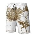 thumbnail image 4 of Salouo Horse Rider In Field Pattern Swim Trunks for Men,Men's Hawaiian Bathing Suit Swimsuits Quick Dry Swimming Board Shorts Beach Shorts with Pockets-3X-Large, 4 of 6