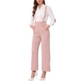thumbnail image 5 of INSPIRE CHIC Women's Jumpsuits Adjustable Straps Wide Leg Suspenders Overall Jumpsuits M Pink, 5 of 7