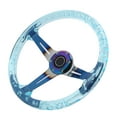 thumbnail image 3 of Acrylic Steering Wheel, 14in Diameter Compatible with Most Standard Wheel Adapters, Smooth Texture, Stylish and Luxurious Design, Strong Repairability, for Car Racing ATV Kart UTV,, 3 of 7