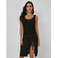 thumbnail image 3 of Bsubseach Hollow Out Crochet Cover Up for Women Sleeveless Side Split Beach Kint Dress, 3 of 6