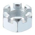 thumbnail image 1 of Tuerca hexagonal ranurada 1"-12, tuercas hexagonales de acero al carbono grado 6.8, plateadas, 1 paquete, 1 of 5