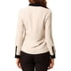 thumbnail image 3 of CAMISA DE TRABAJO DE MANGA LARGA CON BOTONES PARA MUJERES EN BLOQUE DE COLOR XL BEIGE, 3 of 8
