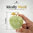 thumbnail image 4 of Radicaln Green Onyx Marble Apple Paperweight 3" – Handmade Stone Figurine for Home Decor, Office Desk Accessory, Study Table Decoration & Giftable Accent, 4 of 7