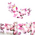 thumbnail image 3 of 12pcs Wall Stickers PVC Simulation Waterproof Wallpapers Insect Insect Wall Decals Waterproof Wallpapers for Home Decoration, Pink, 3 of 6