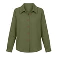 thumbnail image 7 of GUACER Tops for Women Waffle Knit Long Sleeve Button Down Collared Button-Down Shirts, 7 of 7