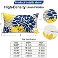 thumbnail image 4 of Decorative Throw Pillow Covers Set of 2 Blue Yellow Pillow Covers 12x20 inch Throw Pillows Linen Square Pillow Case,Farmhouse Outdoor Modern Floral Pillow Covers for Couch Sofa Living Room, 4 of 6