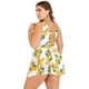 thumbnail image 3 of Traje de baño de una pieza con cuello halter y estampado floral de talla grande Traje de baño tipo tankini estilo pin up, 3 of 5