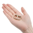 thumbnail image 4 of Roller Buckles, 20 Pack 25x16mm 3mm Thick Metal Belt Pin Buckle, Gold Tone, 4 of 5