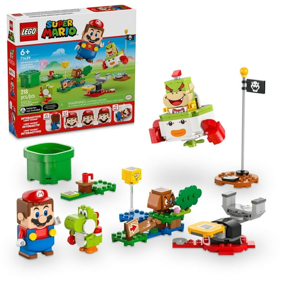 LEGO Super Mario Adventures with Interactive Mario, Bowser Jr.’s Clown Car Playset Vehicle, Yoshi Toy, Mario Playset, Nintendo Toy Gift for Boys, Girls