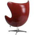 thumbnail image 3 of Cordovan LeatherSoft Swivel Egg Chair with Tilt-Lock Mechanism, 3 of 4