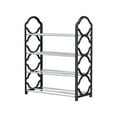 thumbnail image 4 of Uiz Merueh Shoe Rack Organizer Under $10 4 Tier Shoe Rack Shelf Shoe Shelf Storage Organizer for Hallway Closet, Free Standing Shoe Racks for Indoor Outdoor, 4 of 5