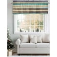 thumbnail image 5 of Valances for Windows Purple Brown Rod Pocket Cafe Window Treatments Valance Curtains for Kitchen Bathroom Laundry Basement Windows 42"x12", 5 of 9