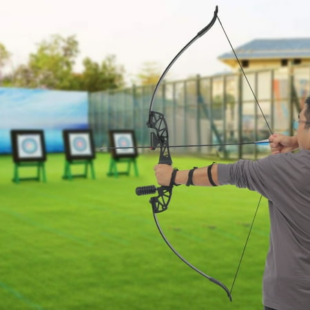 Archery Compound Bow Kit 40lbs Right-Handed Bow with Rubber Handle Arm Guards and Arrow Bag for Target and Field Archery