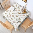 thumbnail image 2 of White Fairy Cottage Princess Pattern Square Tablecloth,Waterproof Square Table Cover,Wipeable Spillproof Washable Table Cover for Home Kitchen Party Decor 60"x60"(152x152cm), 2 of 6
