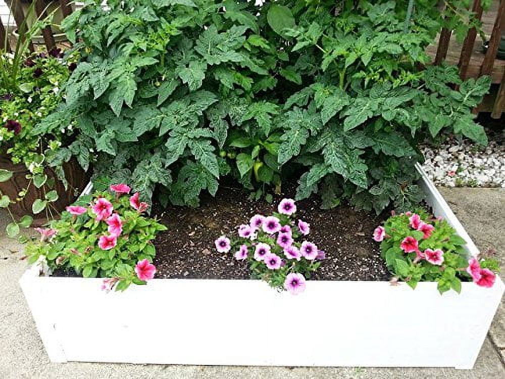 Handy Bed 48-inch x 48-inch x 6-inch White, Vinyl, Stackable Raised Garden Bed