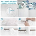 thumbnail image 4 of No Hook Shower Curtain, Seahorse Coastal Shower Curtains for Bathroom with See Through Top Window, Summer Nautical Starfish Coral Beige Waterproof & Washable Bath Curtain 66"x72", 4 of 9
