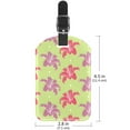 thumbnail image 6 of Square 2Pack PU Leather Pink Purple Rhododendron Cruise Luggage Tag with Privacy Cover and Name ID Tag for Travel Handbags Backpacks Luggage Tags, 6 of 6