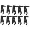 thumbnail image 2 of Multitool Saw Blade, Double Sided Teeth High Hardness Rustproof Multitool Jab Saw Blade 10PCS Black Electrophoretic Paint  for Replacement, 2 of 7