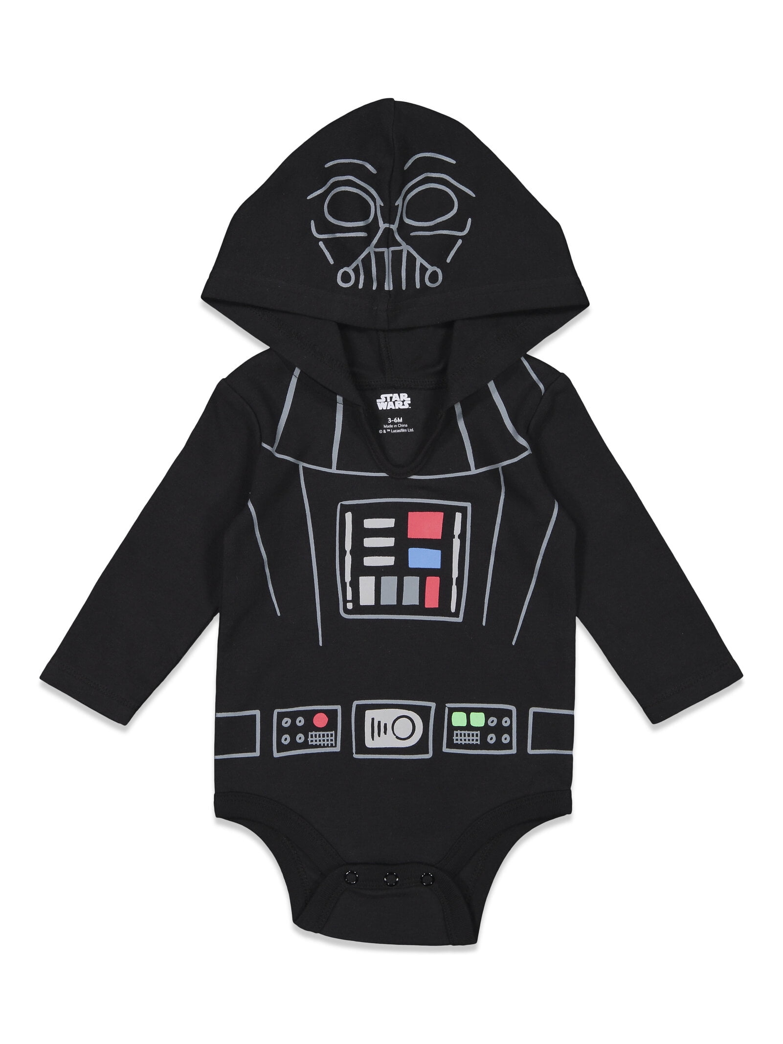 Star Wars Darth Vader R2-D2 Chewbacca Newborn Baby Boys 3 Pack Costume Bodysuits Newborn to Infant