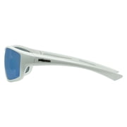 Piranha Eyewear Orion II White Sport Sunglasses with Blue Mirror Lens