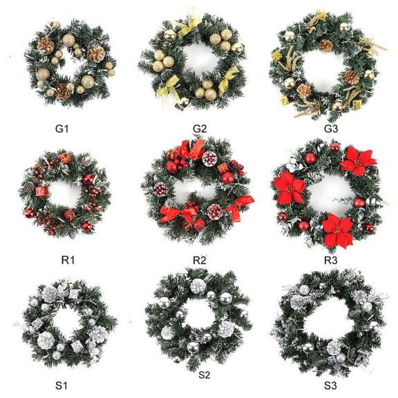 Christmas Wreath Lights，Christmas Artificial Wreath LED Lights，Christmas Wreaths for Front Door with Lights，Outdoor Wreaths Weatherproof Christmas