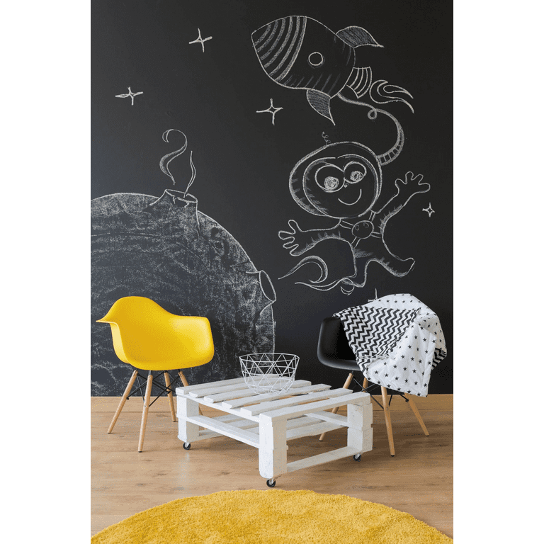 RoomMates Chalk Calendar Peel & Stick Giant Wall Decal Black & White