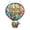 A 6.3" x 7.9", variant on Hot Air Balloon Solar Pendant With Flickering Flame Solar Hot Air Balloon Acrylic Outdoor Hanging For Garden Patio Porch Yard Party Hangs Home Decor