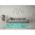 thumbnail image 3 of Ahgly Company Indoor Square Abstract Light Blue Modern Area Rugs, 8' Square, 3 of 4