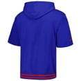 thumbnail image 3 of Men's Mitchell & Ness Royal New England Patriots Pre-Game Short Sleeve Pullover Hoodie, 3 of 3