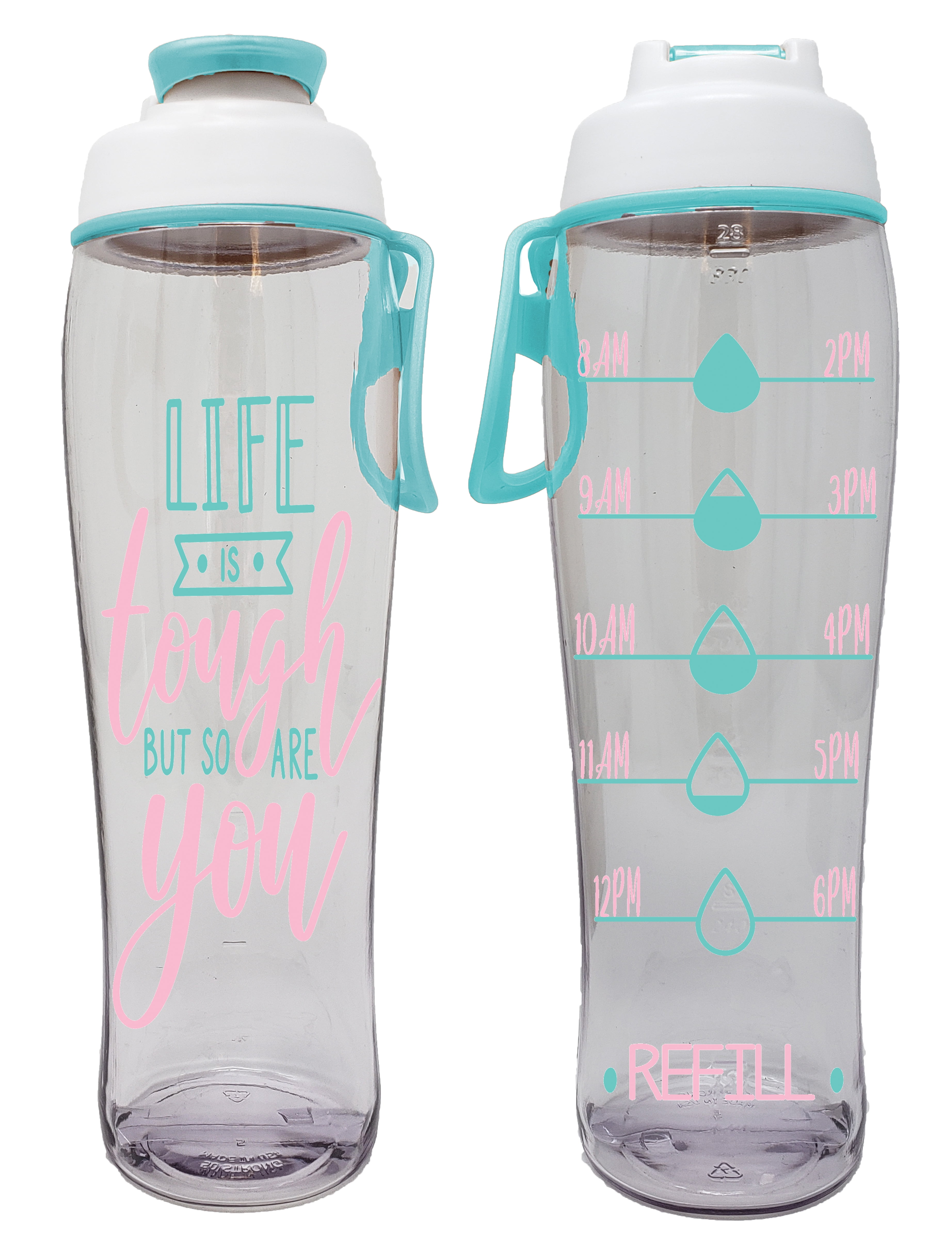 Bpa Free Reusable Water Bottle With Time Marker 30 Oz Motivational Fitness Bottles Hours Marked Drink More Water Daily Tracker Helps You Drink Water All Day Walmart Com Walmart Com