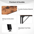 thumbnail image 5 of Tcbosik Narrow Bar Table with Metal Frame, 43" Counter Height Table, Multifunctional Console Table for Hallway, Kitchen, Living Room, Dining Room, Brown, 5 of 5