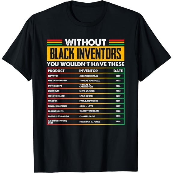 History Of Forgotten Black Inventors Black History Month T-Shirt