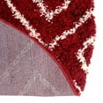 thumbnail image 5 of Unique Loom Trellis Shag Collection Area Rug - Ruth (3' 3" Round Burgundy Red/Ivory), 5 of 11