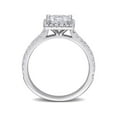 thumbnail image 4 of 1.50 Carat (Ctw VS1-VS2) Lab-Grown Princess Cut Diamond Halo Engagement Ring in 14K White Gold for Women, 4 of 6
